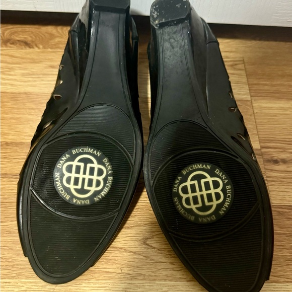 Dana Buchman (LOGAN) Black Open Toed Dress Shoes, Women's Size 10 - Picture 3 of 4